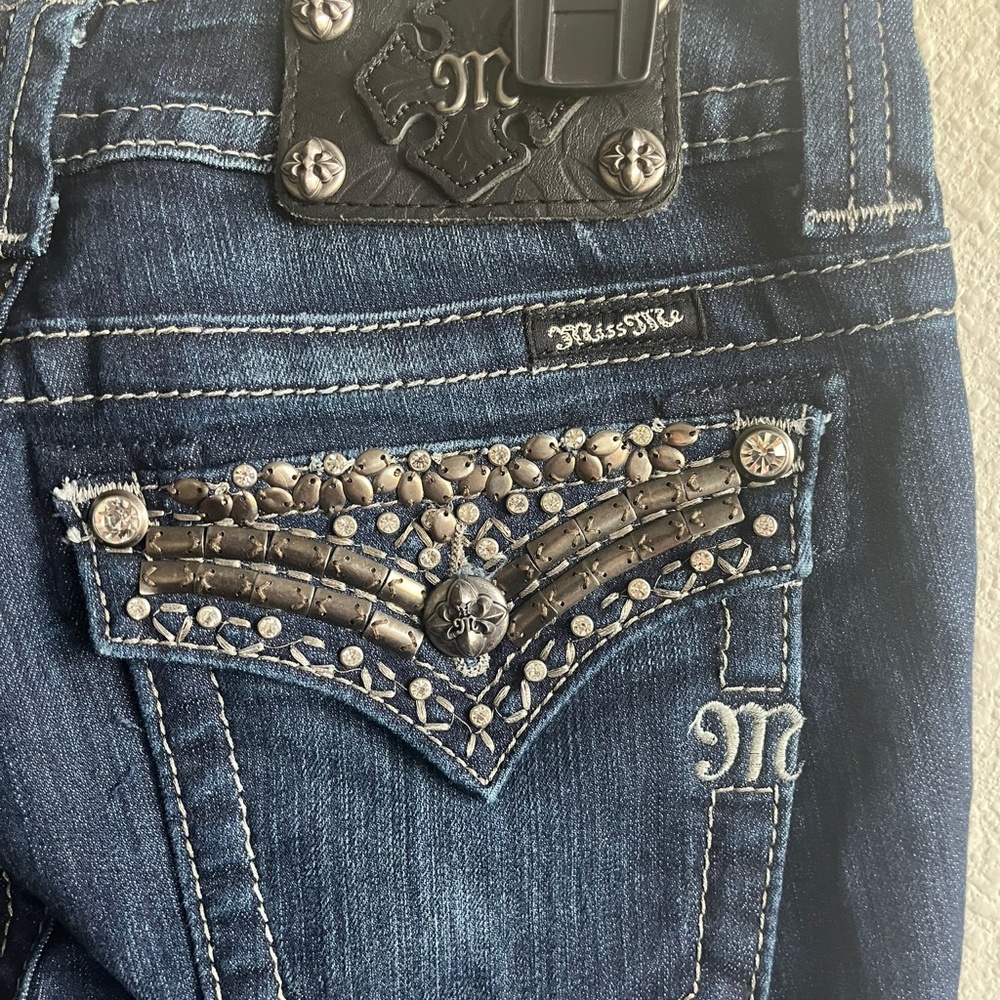 Miss Me Women's Embellish Pocket Flap Bootcut Jeans Size 27 Style JP5489B2 - Picture 10 of 13